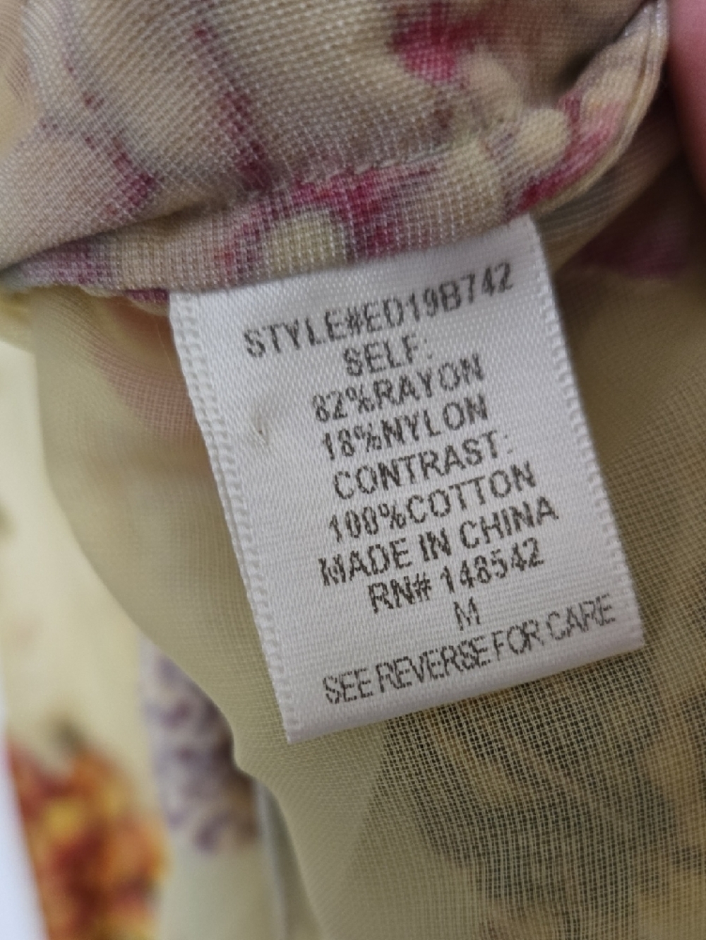 Aratta Sheer Light Green Floral Button-Front Blouse - Picture 4 of 5